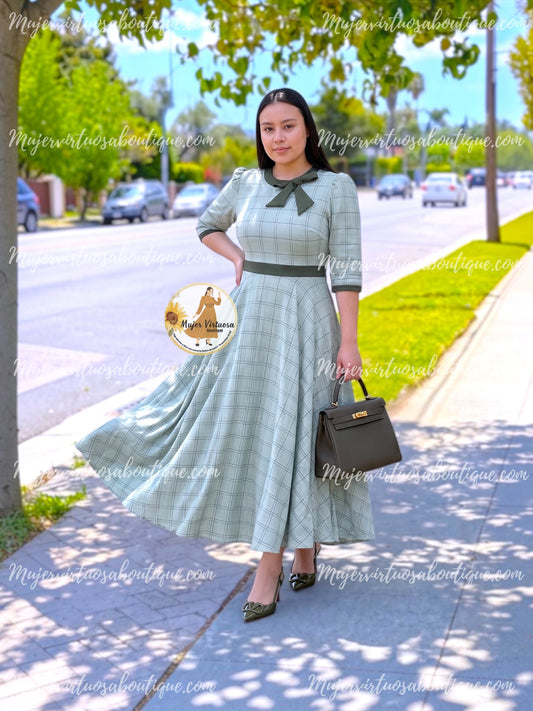 Juliette Mint Green Bow Dress