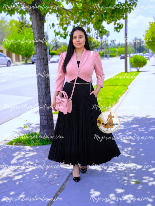 Emely Rose Pink & Black Dress