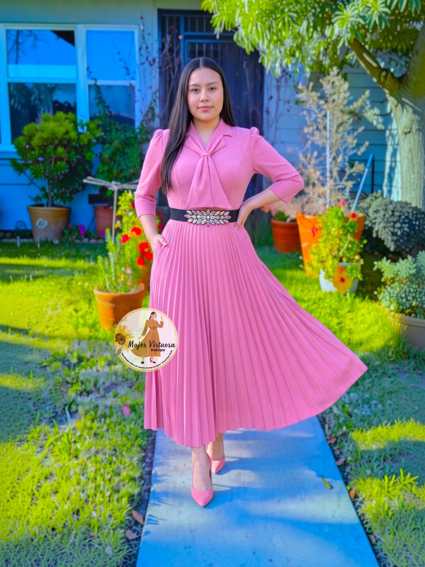 Evelyn Candy Pink Sailor Dress