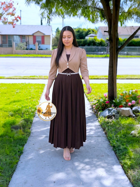 Emely Mocha & Brown Dress