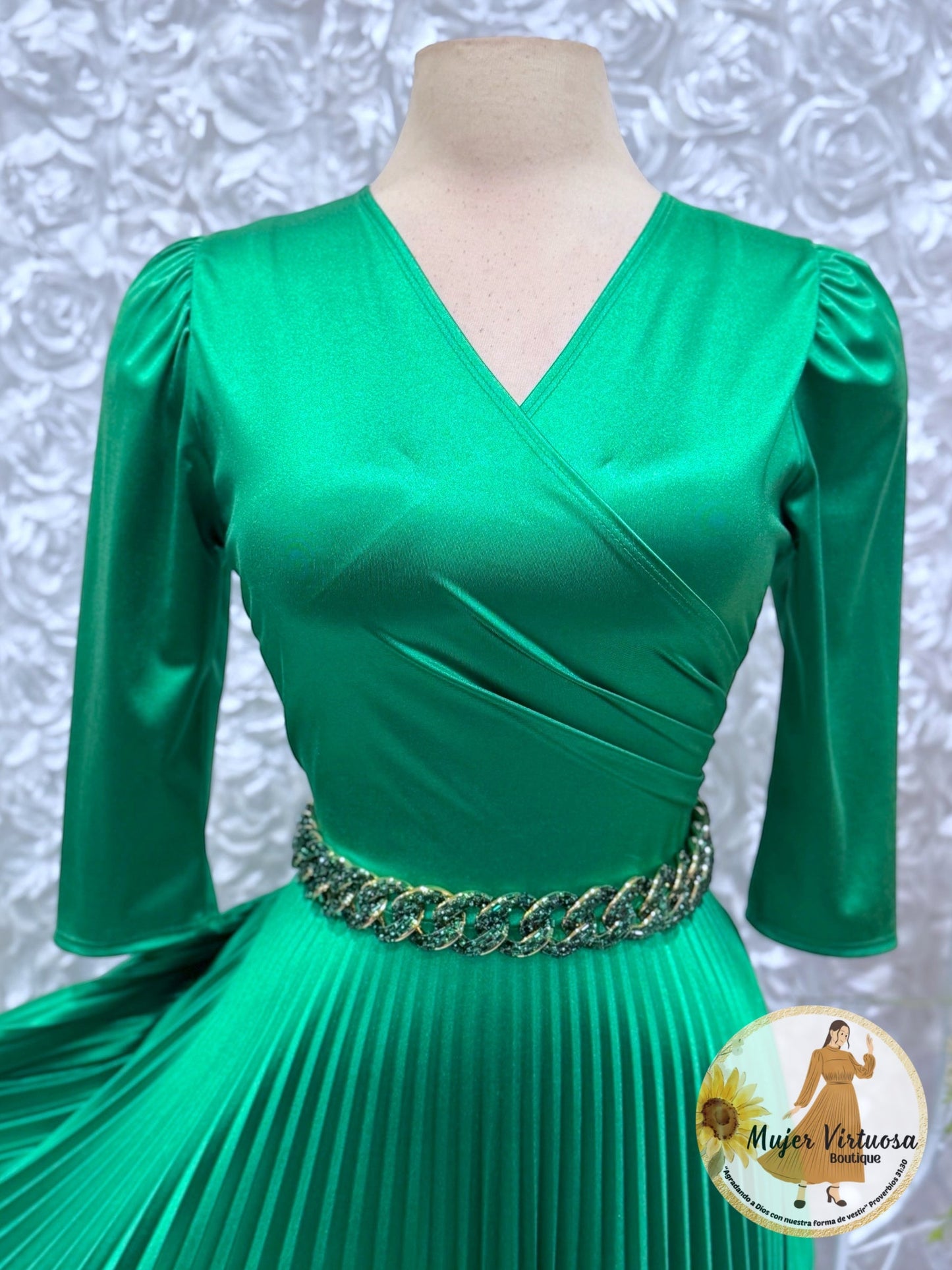 Green & Gold Chain Belt