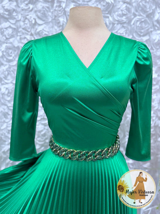 Green & Gold Chain Belt