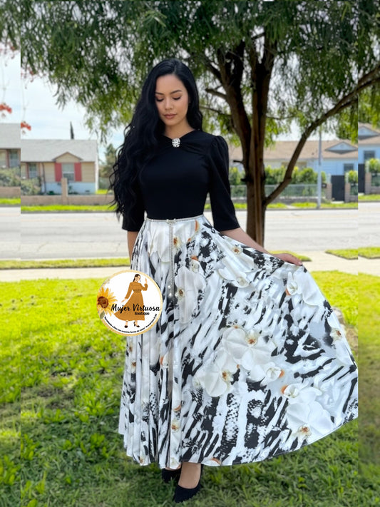 Rosalie Black Orchid Dress