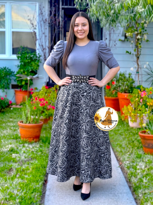 Grey & Black Glitter Dress