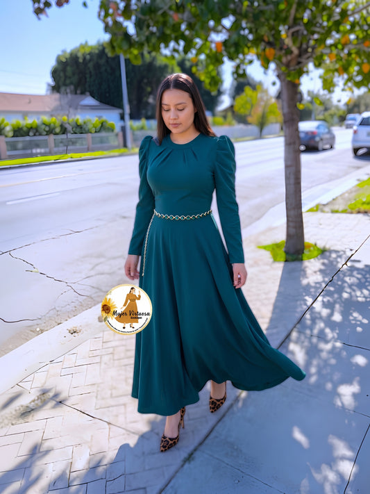 Eloisa Hunter Green Dress