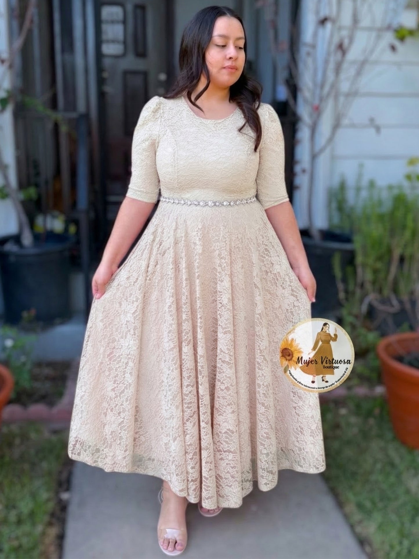 Camila Ivory Lace Dress