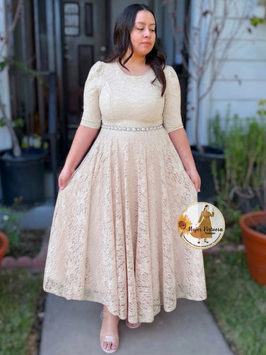 Camila Ivory Lace Dress