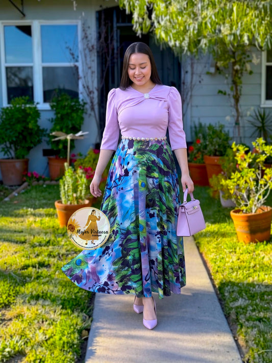 Rosalie Lilac Floral Dress