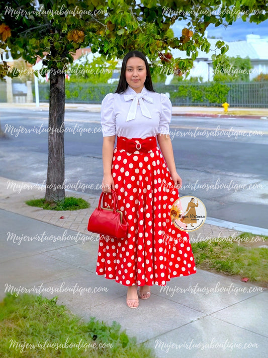 Red Polka Dot Skirt