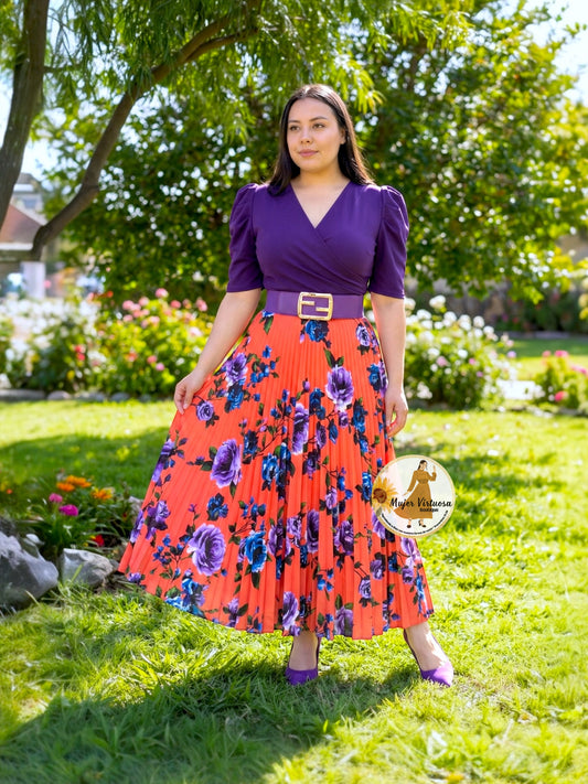 Jessica Uva & Coral Floral Dress