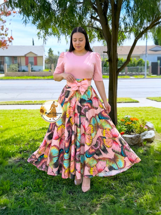 Eliana Pink Butterfly Dress