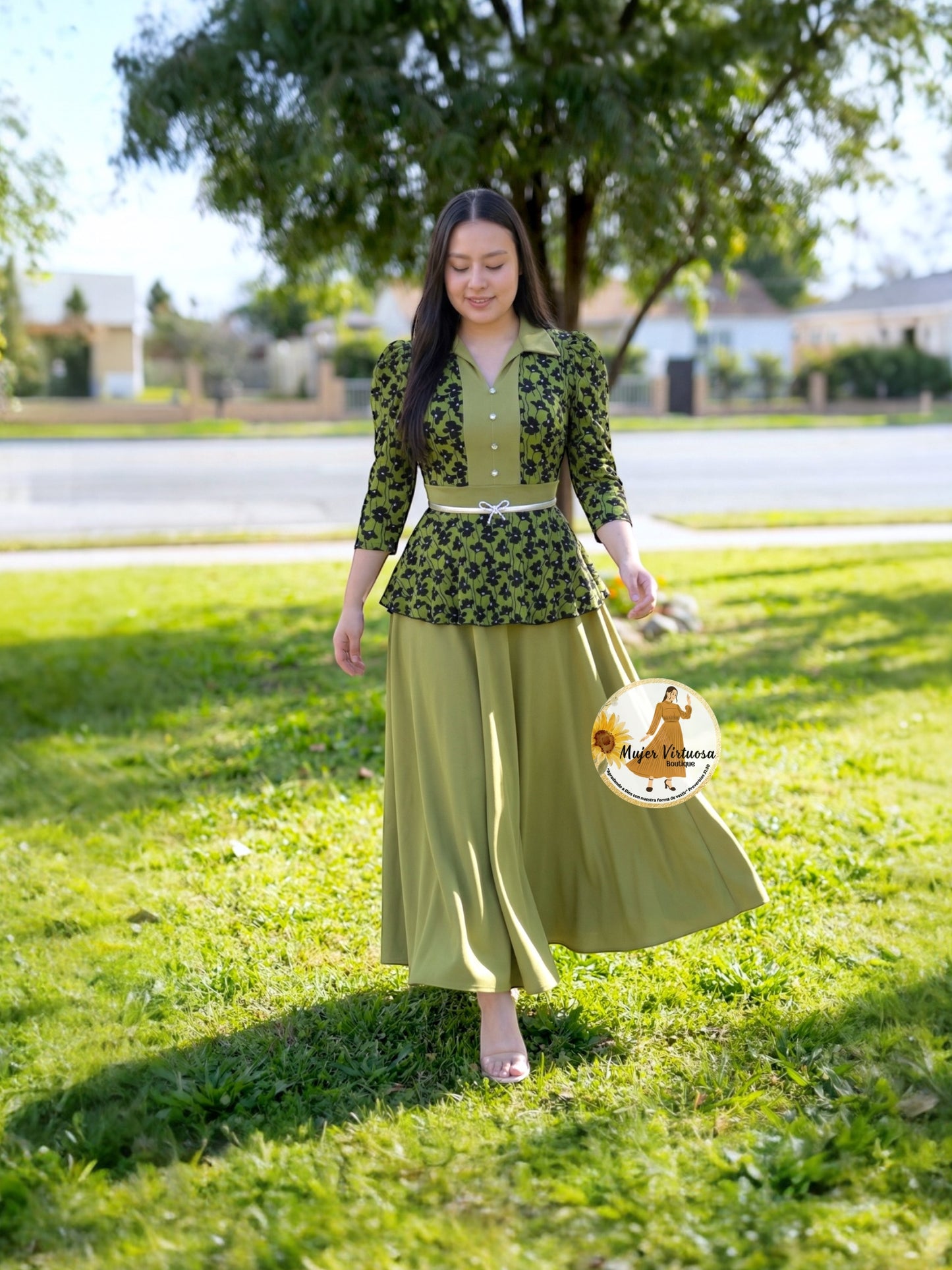 Analy Avocado Green Mesh Dress