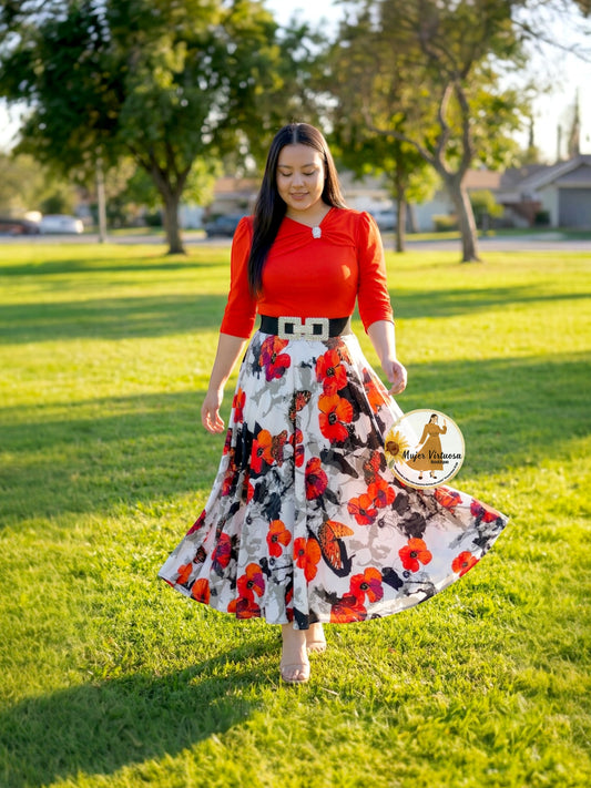 Rosalie Orange Butterflies 🦋 Dress