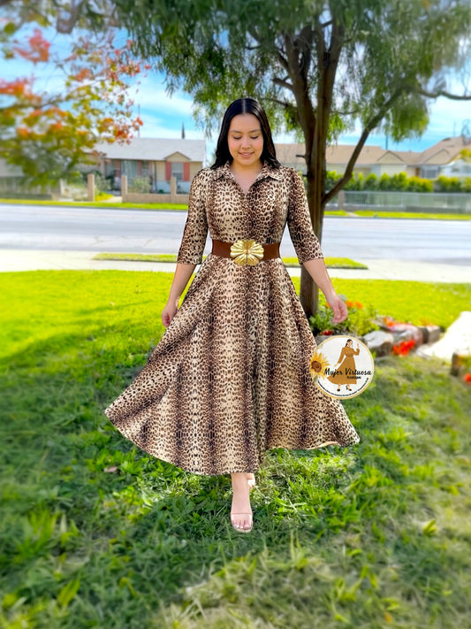 Minerva Animal Print Dress