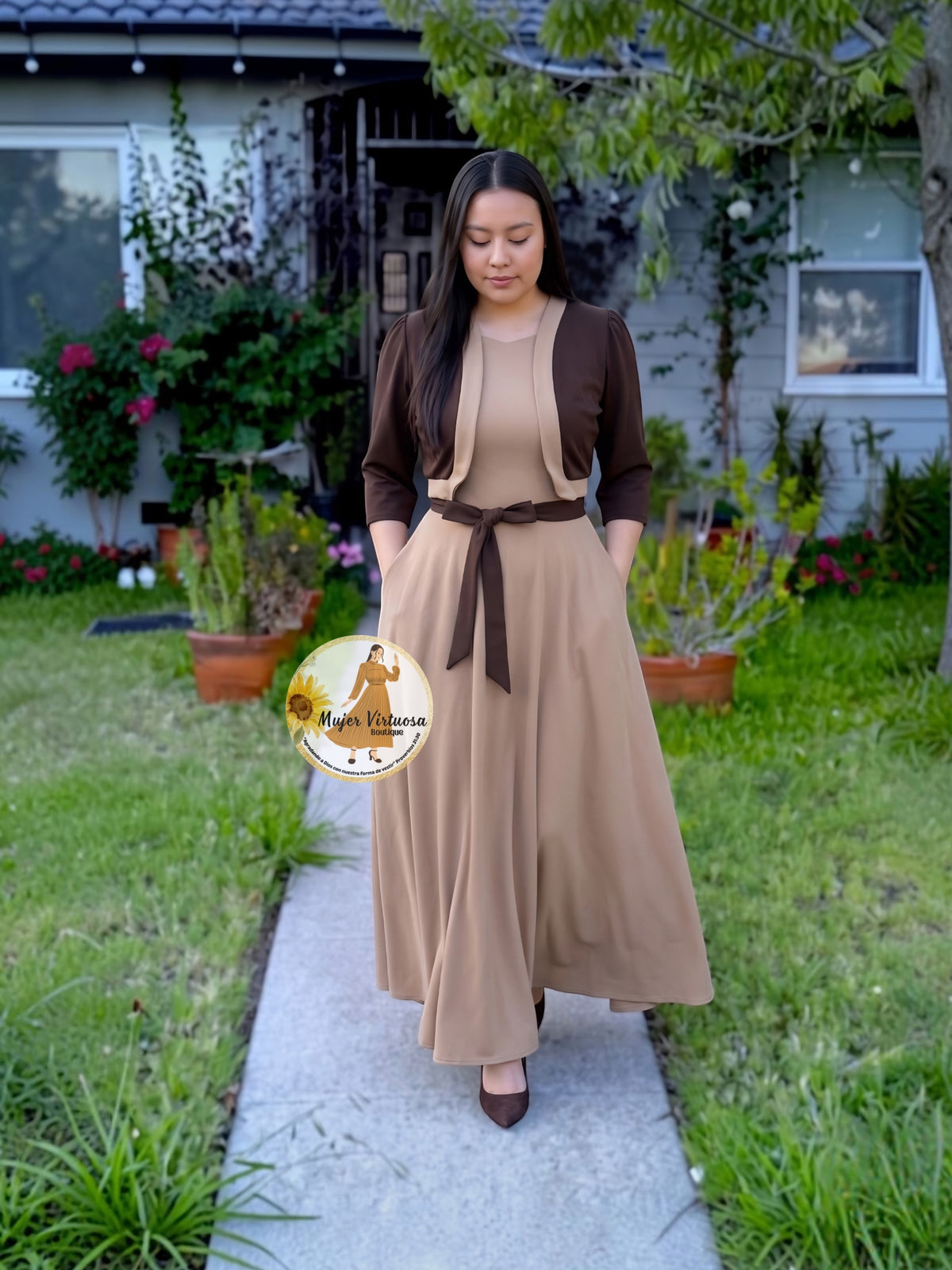 Emma Brown & Mocha Blazer Dress
