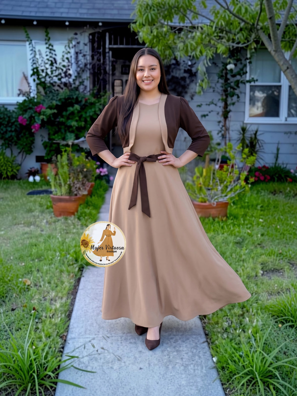 Emma Brown & Mocha Blazer Dress
