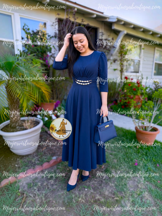 Amira Navy Blue Dress