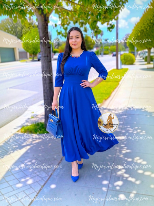 Mary Blue Necklace Dress