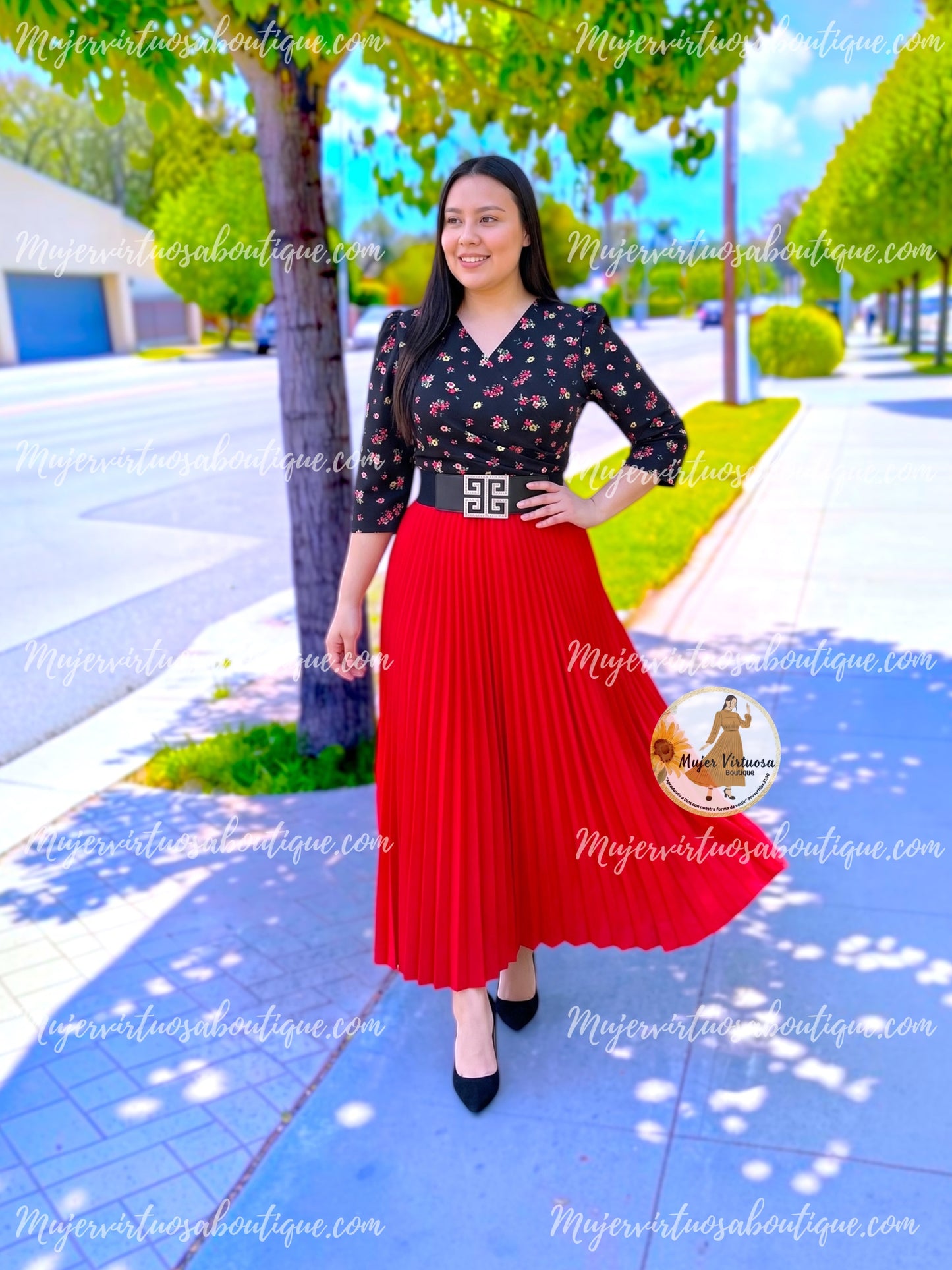 Celine Black & Red Dress
