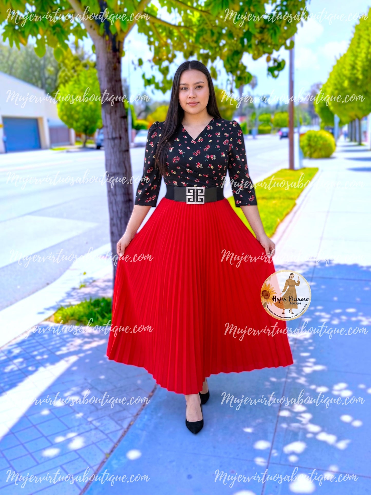 Celine Black & Red Dress