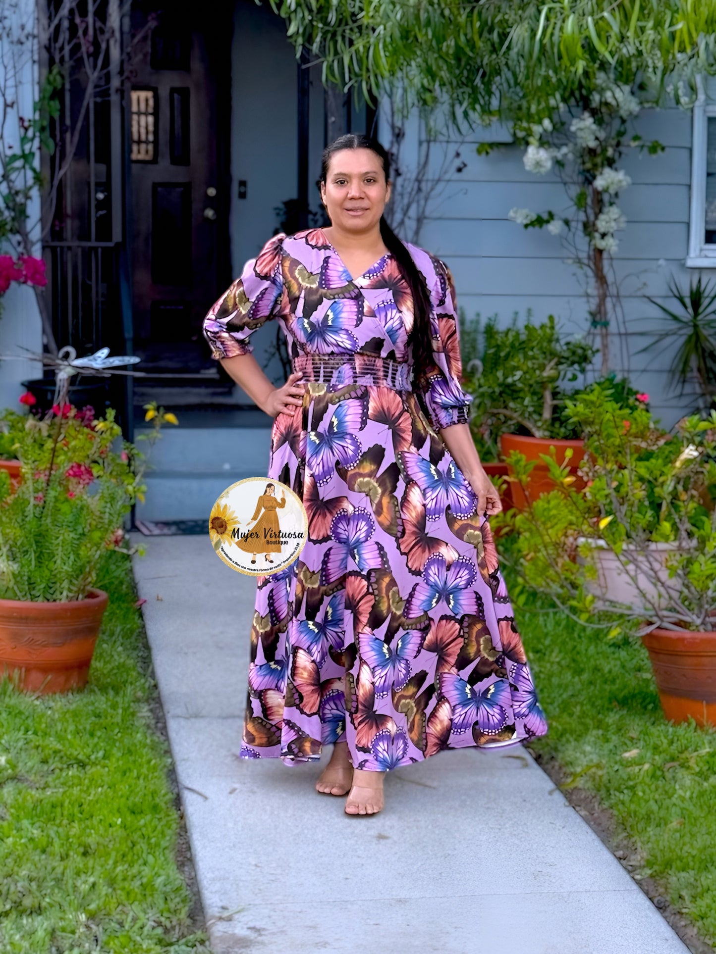 Julisa Lilac Butterflies Dress