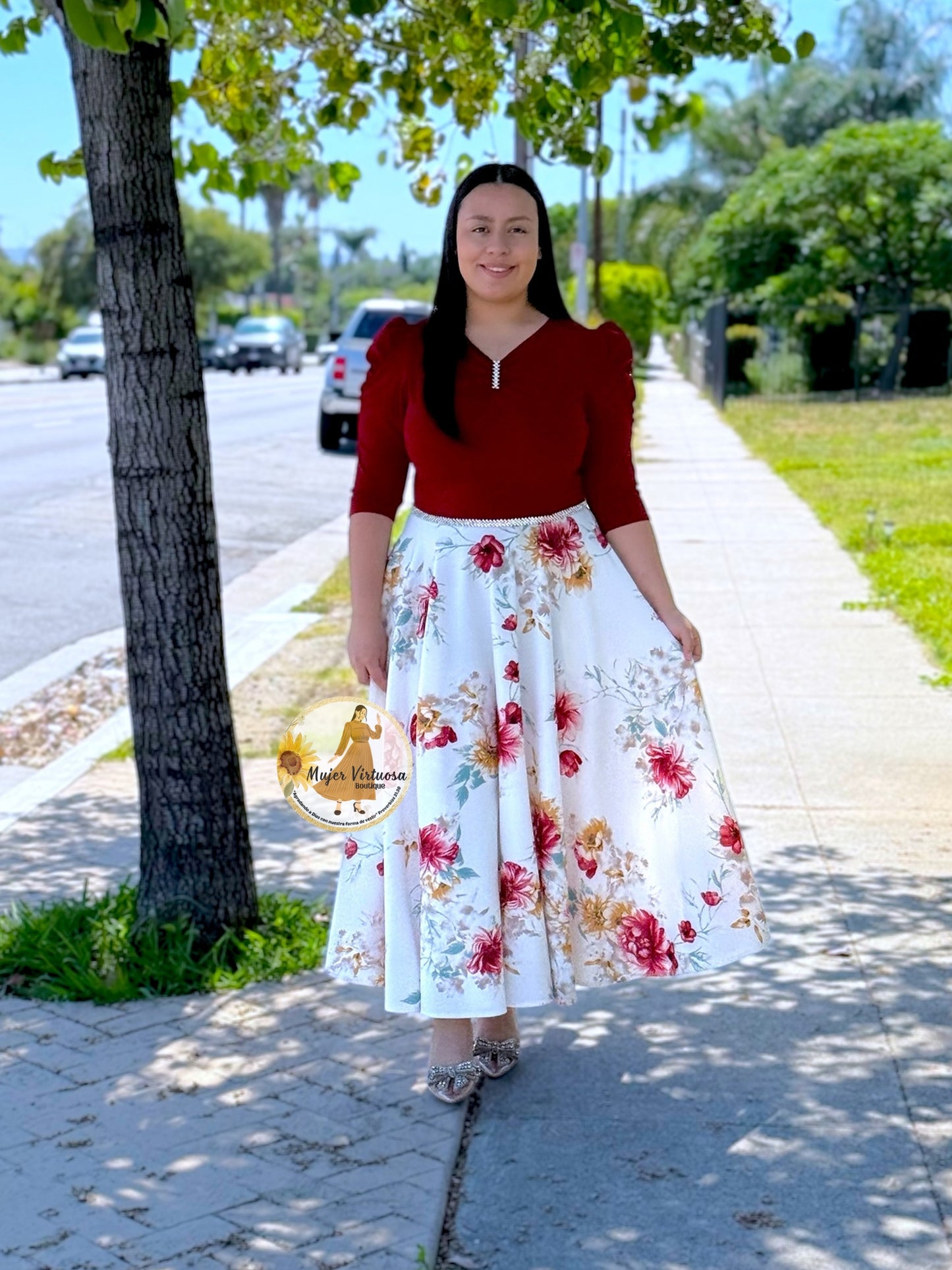 Lisa Ruby & White Floral Dress