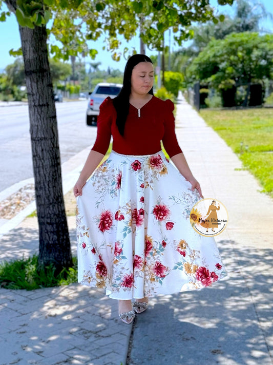 Lisa Ruby & White Floral Dress