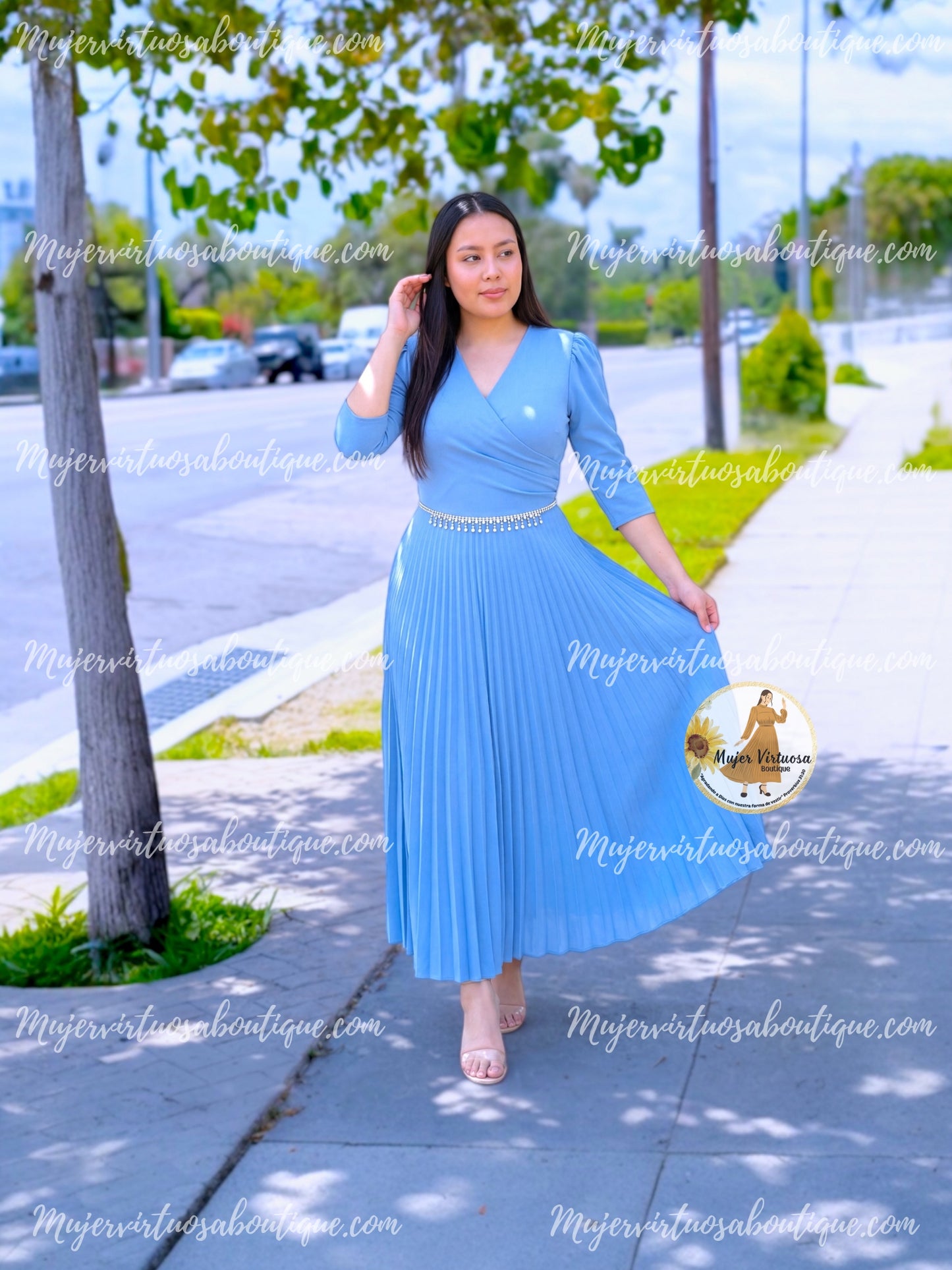 Celine Baby Blue Dress