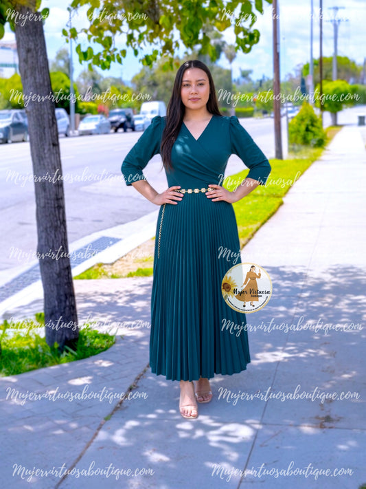 Celine Hunter Green Dress