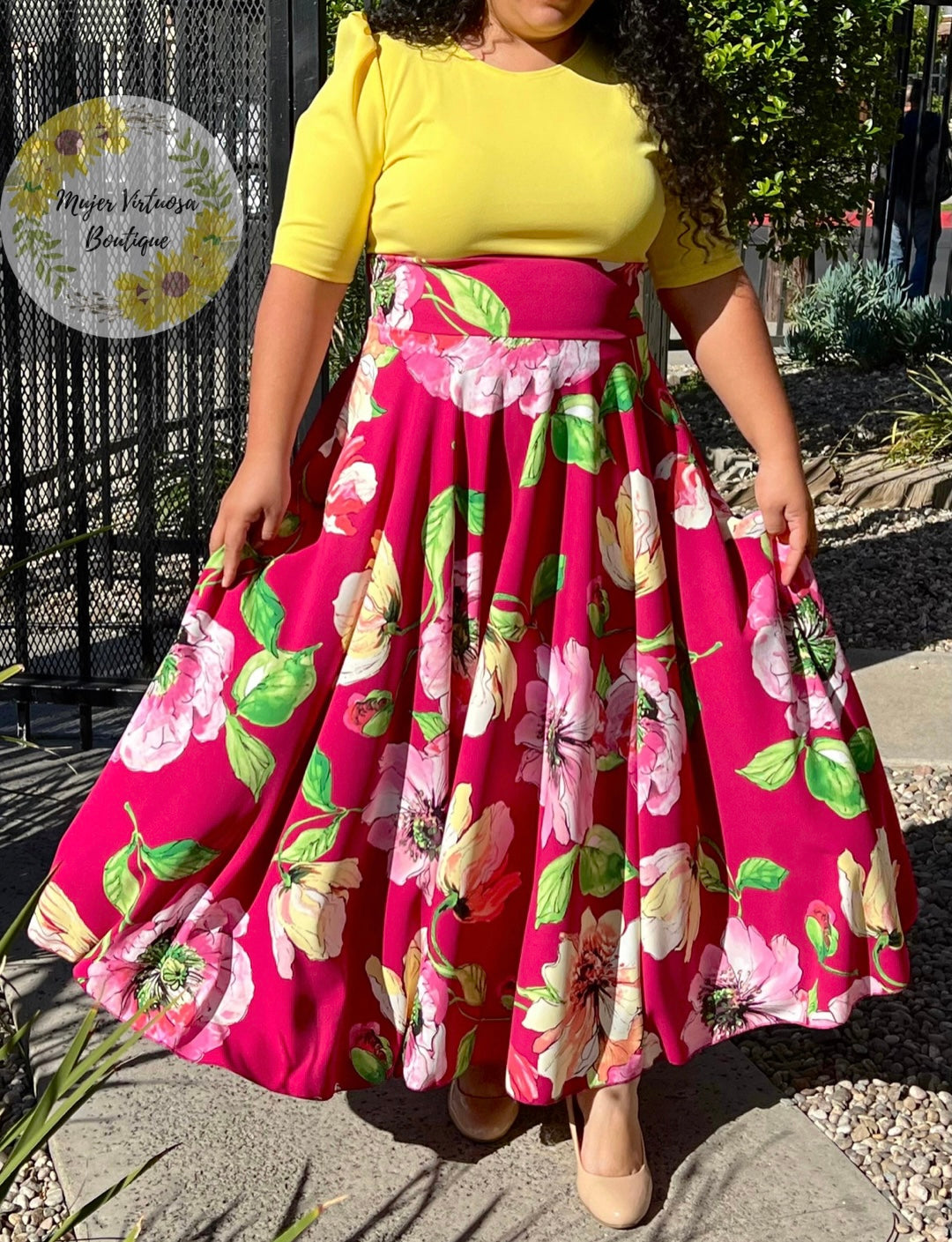 Amy Yellow Floral Dress ☀️