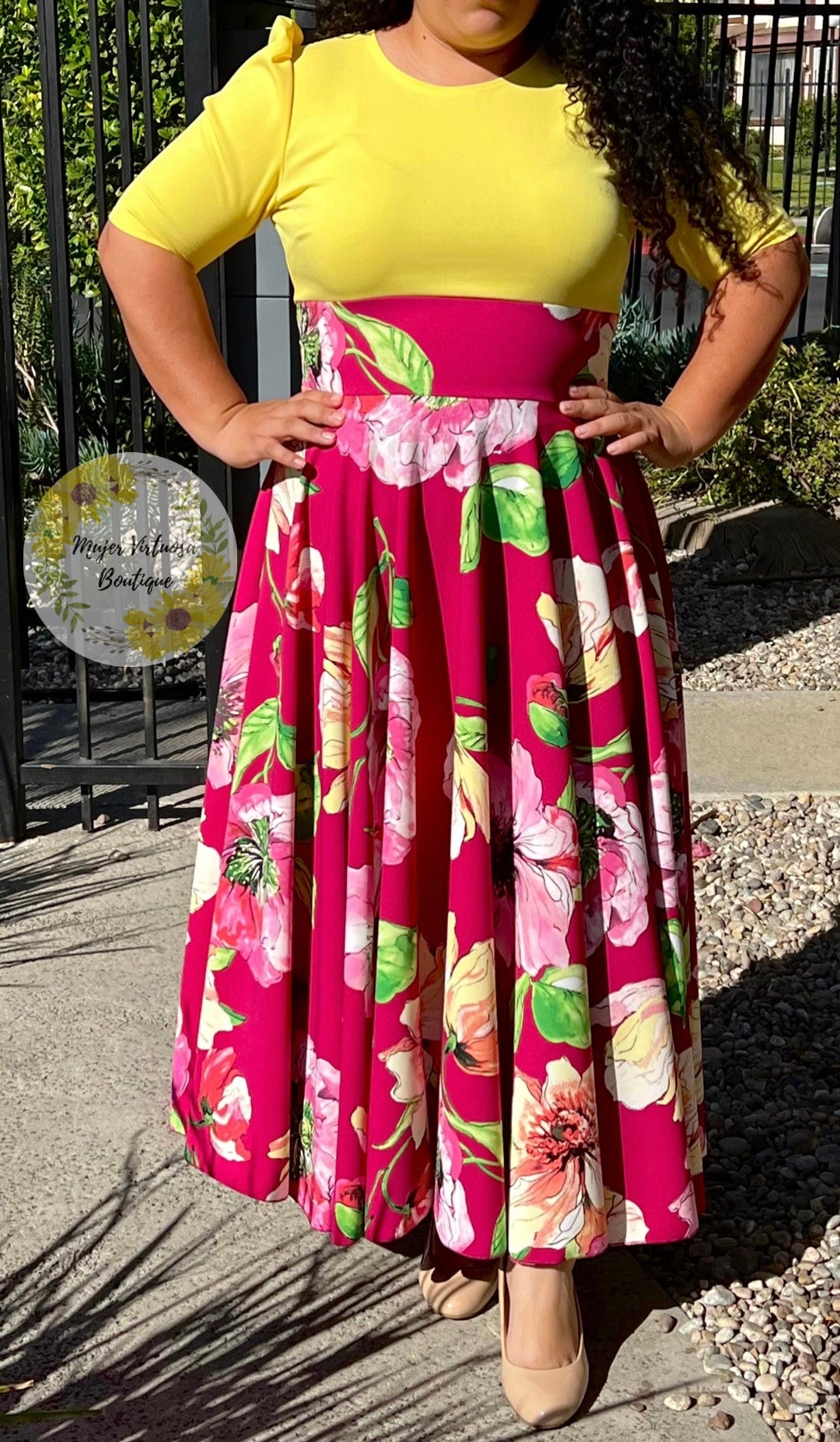 Amy Yellow Floral Dress ☀️