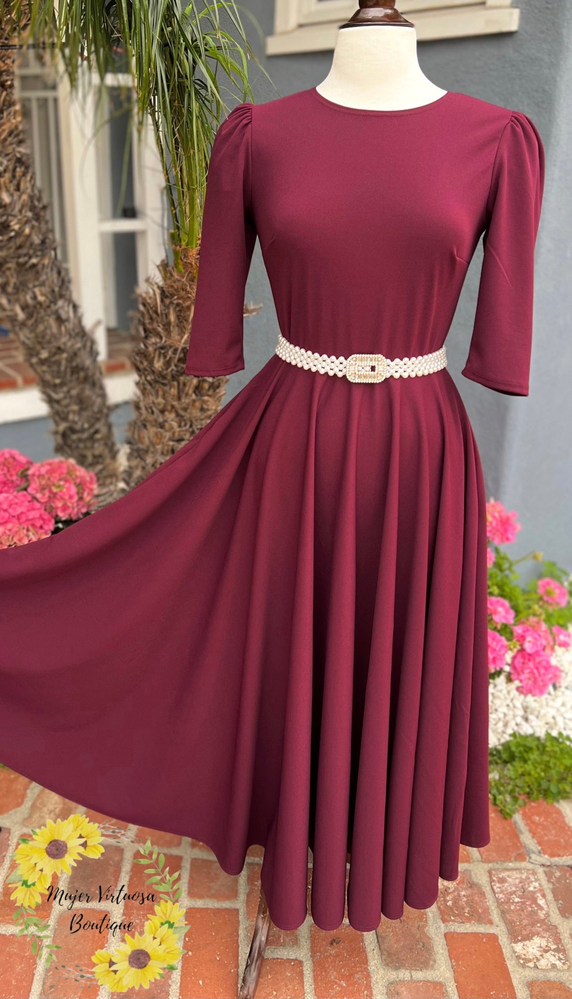 Burgundy Maxi Dress