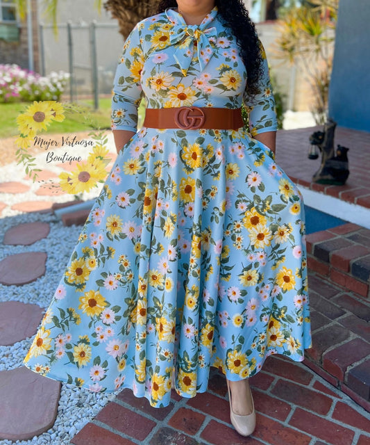 Sunflower🌻Sky Blue  Maxi Dress