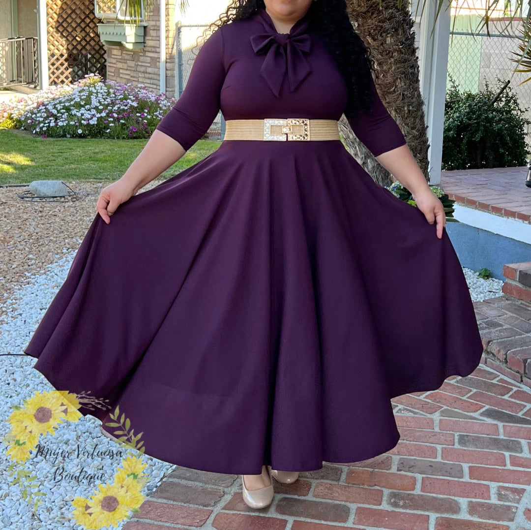 Lizzy Eggplant Maxi Dress