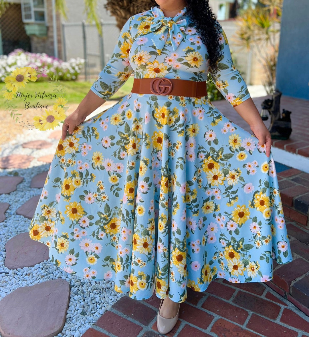 Sunflower🌻Sky Blue  Maxi Dress