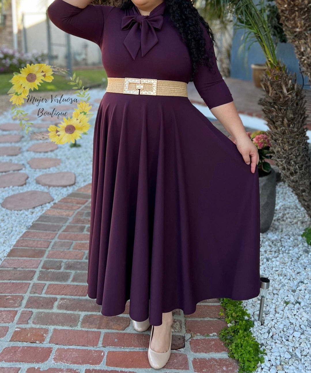 Lizzy Eggplant Maxi Dress