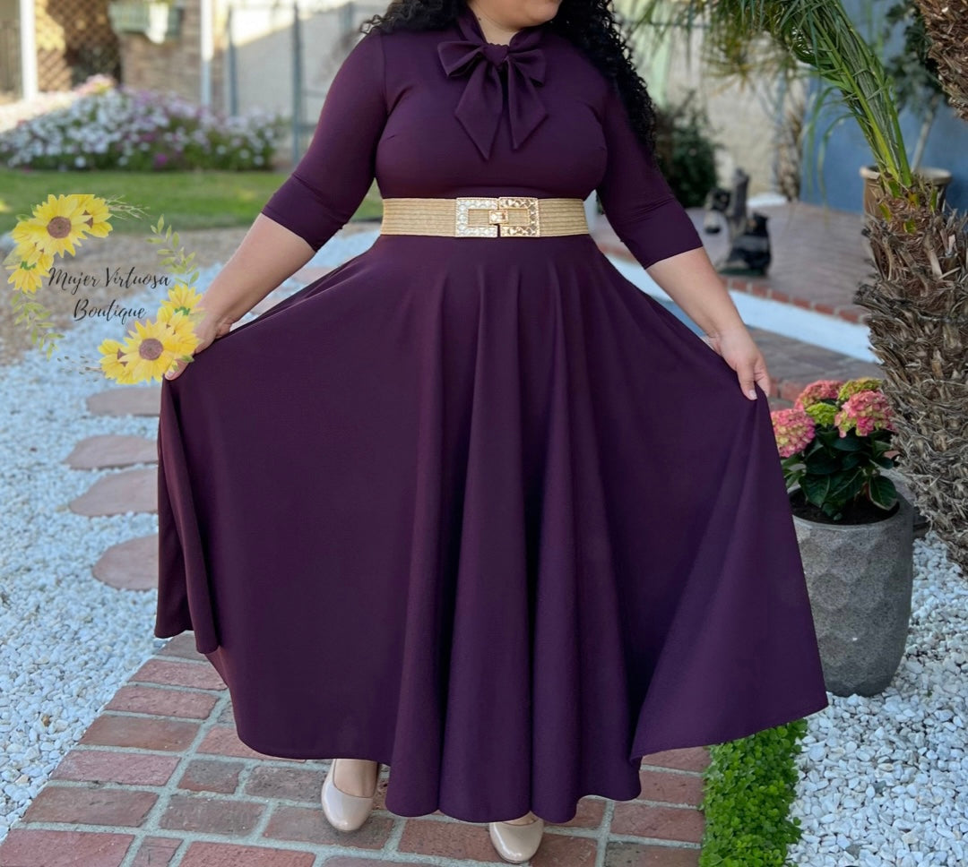 Lizzy Eggplant Maxi Dress