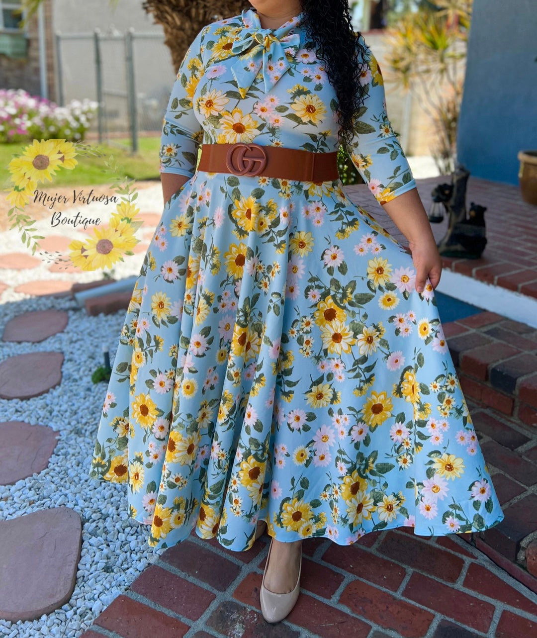 Sunflower🌻Sky Blue  Maxi Dress